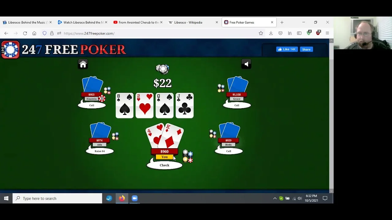 Poker face peacock